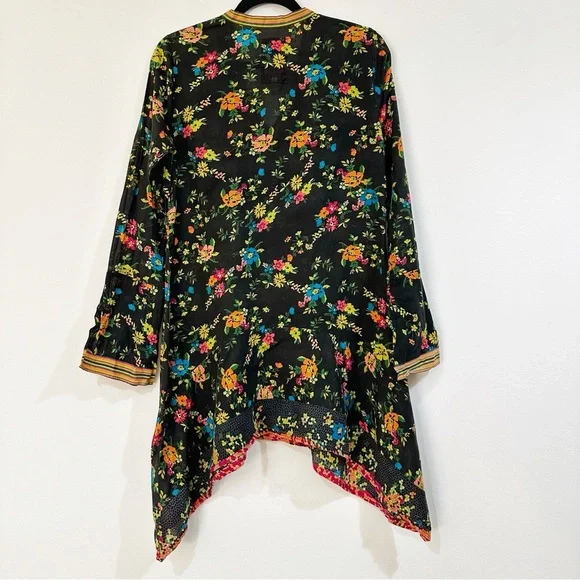 🔥 HOST PICK 🔥 Johnny Was Asymmetrical Floral Sheer Tunic Size XS - Picture 2 of 4